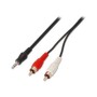 Cable AISENS AUDIO Jack 3.5/M-2XRCA/M Negro (A128-0147)