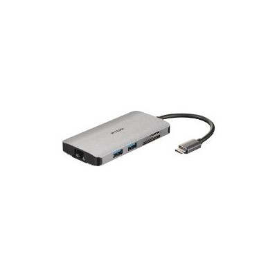 Hub D-Link USB-C a USB-A/C HDMI RJ45 Lector (DUB-M810)