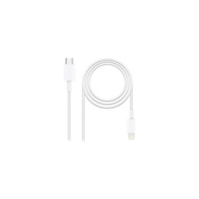 Nanocable Lightning/M a USB-C/M 1m Blanco (10.10.0601)