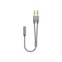 Cable AISENS 3.5mm/H a 2x3.5mm/M 25cm Gris (A128-0417)