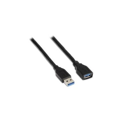 Cable AISENS USB-A/M a USB-A/H 2m Negro (A105-0042)