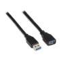 Cable AISENS USB-A/M a USB-A/H 2m Negro (A105-0042)