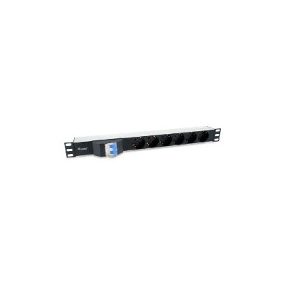 Regleta EQUIP Rack 19" 1U 6xSchuko Negra (EQ333312)