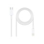 Nanocable Lightning/M a USB-C/M 2m Blanco (10.10.0602)