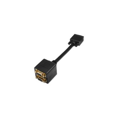 Cable AISENS VGA/M a 2xVGA/H 0.2m Negro (A113-0080)