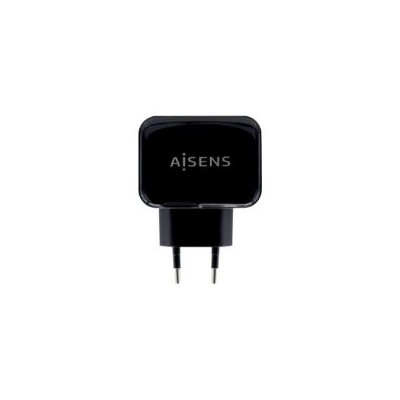 Cargador de Pared AISENS 17W 2xUSB-A Negro (A110-0440)