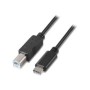 Cable AISENS USB-C/M a USB-B/M 1m Negro (A107-0053)