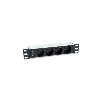 Regleta EQUIP 4xSchuko 1.5m Rack 1U Negra (EQ333311)