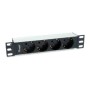 Regleta EQUIP 4xSchuko 1.5m Rack 1U Negra (EQ333311)