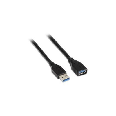 Cable AISENS USB-A/M a USB-A/H 1m Negro (A105-0041)