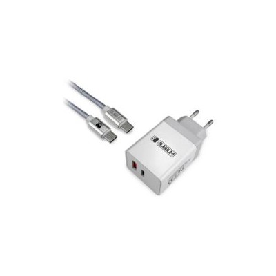 Cargador Pared SUBBLIM USB-A/C Cable USB-C (CHG-3WPD01)