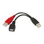 Cable AISENS USB-A/M a 2xUSB-A/H/M 15cm (A101-0030)