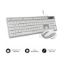 Tecl+Ratón SUBBLIM Ergo Flat USB Plata/Blanco (CEKE60)