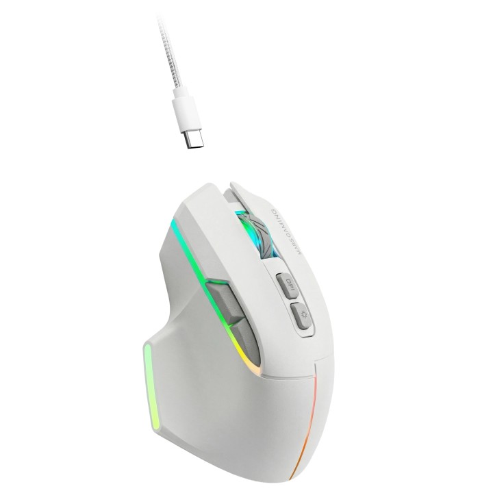 Ratón Mars Gaming RGB RF/BT/USB-A Blanco (MMWVECTORW)