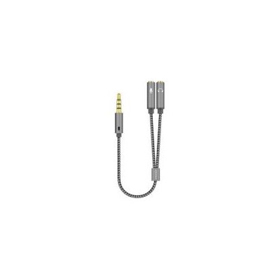 Cable AISENS 3.5mm/M a 2x3.5mm/H 25cm Gris (A128-0415)