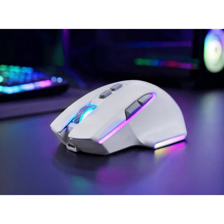 Ratón Mars Gaming RGB RF/BT/USB-A Blanco (MMWVECTORW)