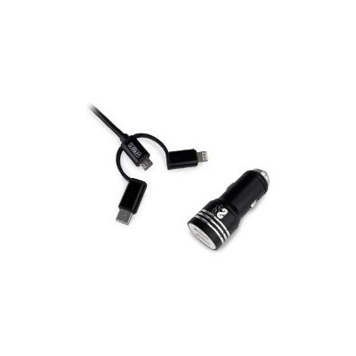 Cargador de Coche SUBBLIM USB-A Cable 3en1 (CHG-5CPD02)