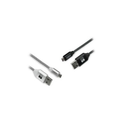 2 Cables SUBBLIM mUsb/M a Usb/M Negro/Plata(CAB-1MU001)