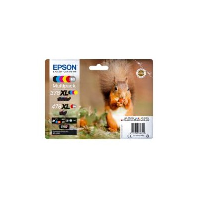 Tinta Epson 478XL Pack 6 Claria Photo (C13T379D4010)