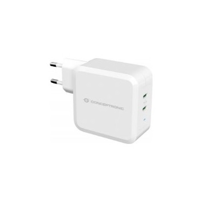 Cargador Pared CONCEPTRONIC 100W 2USB Blanco(ALTHEA08W)