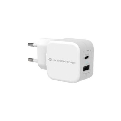 Cargador Pared CONCEPTRONIC 20W 2USB Blanco (ALTHEA09W)