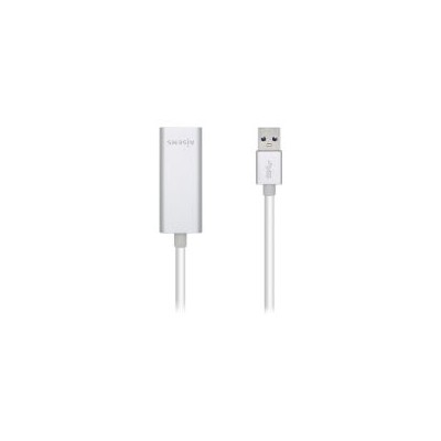 Adaptador AISENS USB 3.0 a RJ45 15cm Plata (A106-0504)