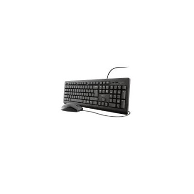 Teclado+Ratón Trust TKM-250 USB 1.8m Negro (23977)