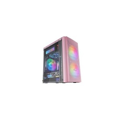 Caja Mars Gaming FRGB S/F USB2/3 mATX Rosa (MC300P)