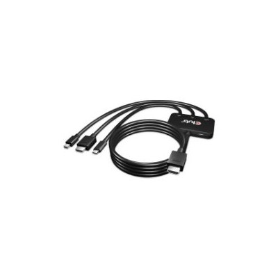 Cable Club 3D HDMI/M a HDMI/USB-C/MiniDP/M (CAC-1630)