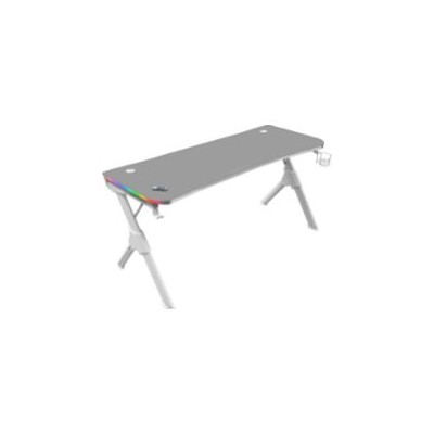 Mesa Mars Gaming 140x75x60cm Gris/Blanca (MGD140RGBW)