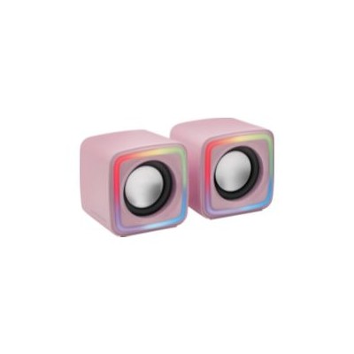 Altavoces Mars Gaming DSP 8W 2.0 USB RGB Rosa (MSCUBEP)