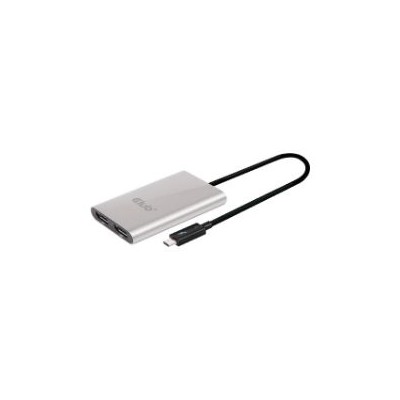 Adaptador Club 3D Thunderbolt 3 a 2xDP Plata (CSV-1577)