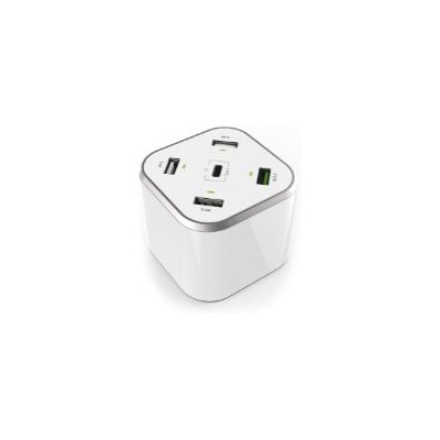 Cargador de Mesa AISENS 48W 5xUSB Blanco (ASCH-5PQC-W)