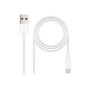 Nanocable Lightning/M a USB-A/M 50cm Blanco(10.10.0400)