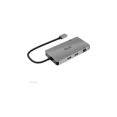 Dock 8en1 Club 3D USB-C a 2xHDMI/2xUSB-A/RJ45 CSV-1593