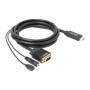 Cable Club 3D HDMI/mUSB a VGA/3.5mm 2m Negro (CAC-1712)