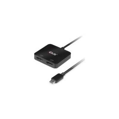 Adaptador Club 3D USB-C/M a 2x HDMI/H Negro (CSV-1556)