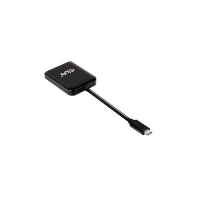 Adaptador Club 3D USB-C/M a 2x DP/H Negro (CSV-1555)