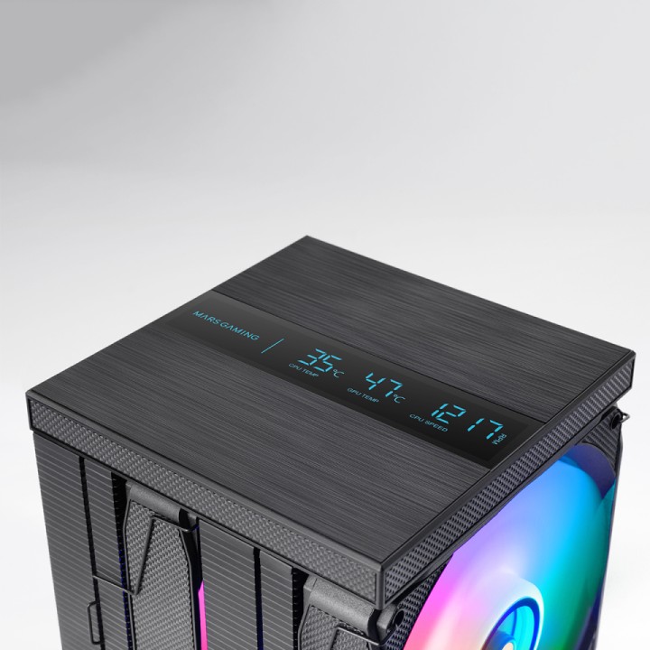 Ventilador CPU Mars Gaming 380W 2x120mm (MCPULCDPRO)