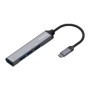 Hub AISENS USB-C 3.0 a 4xUSB-A 3.0 Gris (A109-0541)