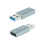 Adaptador Nanocable USB-A/M a USB-C/H Gris (10.02.0013)