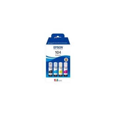 Tinta Epson EcoTank 104 Pack Negro/Color (C13T00P640)