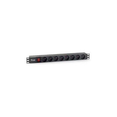 Regleta EQUIP 8 Tomas 1.8m Rack 1U Negra (EQ333285)