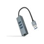 Adaptador Nanocable USB-A a 3xUSB-A/RJ45 (10.03.0407)