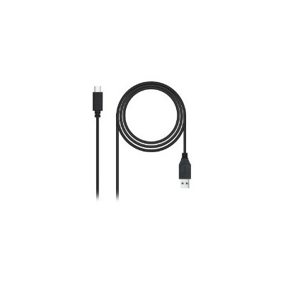 Nanocable USB-A/M a USB-C/M 2m Negro (10.01.4002)