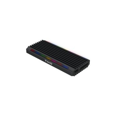 Caja TOOQ SSD M.2/PCIe/SATA USB3 RGB Negra (TQE-2222B)