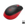 Ratón LOGITECH M190 Óptico RF Negro/Rojo (910-005908)