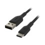 Cable Belkin USB-A/M a USB-C/M 15cm Negro(CAB001BT0MBK)