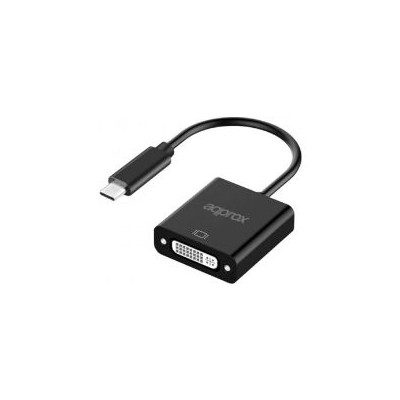 Adaptador Approx USB-C/M a DVI/H 13cm Negro (APPC51)