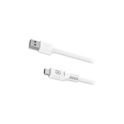 Cable CELLY USB-A a USB-C 1m Blanco (USB-CWH)